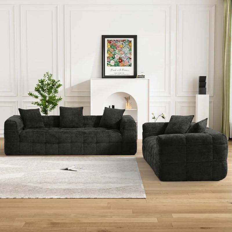 Aroma Homes Modern Comfy Chenille Sofa Set – Deep Seat 3 Seater & 2 Seater Couches - Image 5